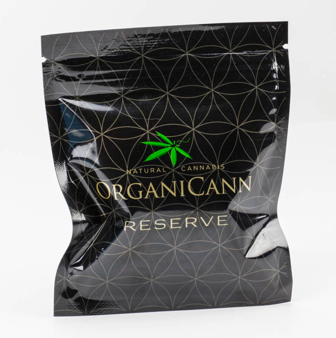 Front side of Organicann packaging design