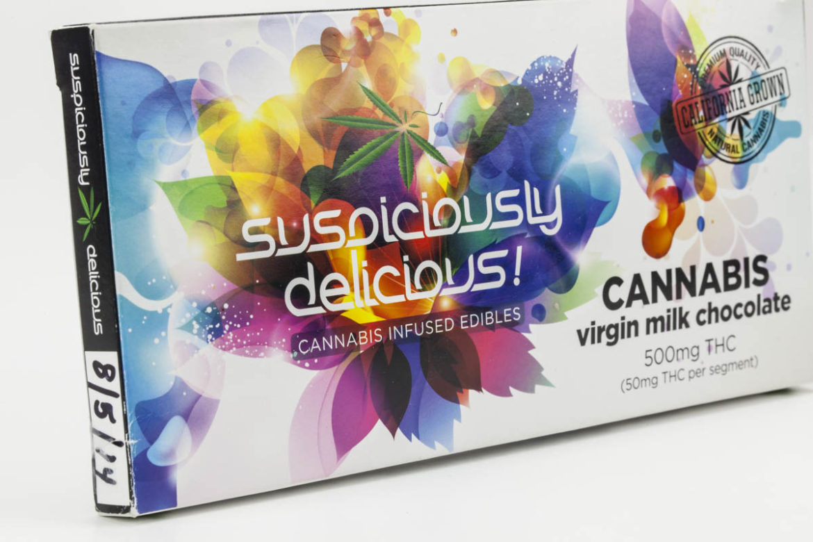 Suspiciously Delicious Cannabis Virgin Milk Chocolate Bar